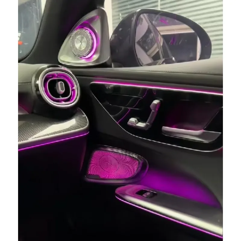 64 Color Front Rear Air Vent LED Ambient Light Upgrade Kit Fit C-Class W206 2022-2025 Car Interior Decor Parts view 4