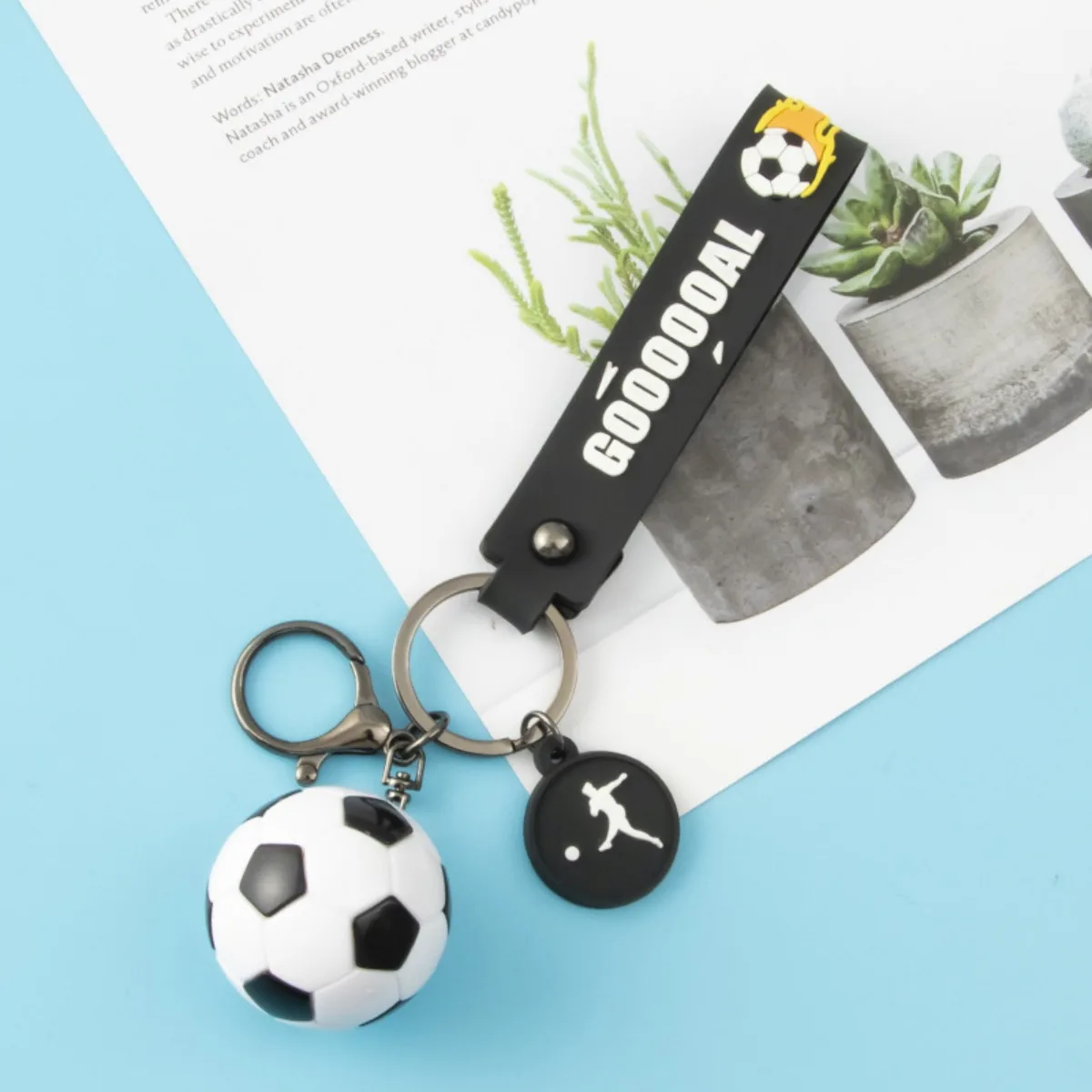 Football Imitation Leather Souvenir Keychain Match Ball Fans Souvenir Keyring Phone Fashion Pendant Men Exquisite Gift