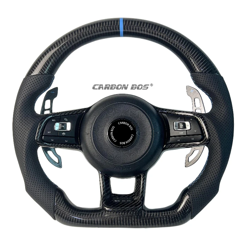 

Customized Sport Carbon Fiber Steering Wheel For Volkswagen VW Golf MK7 R GTI GTD GTE Polo GTI Scirocco 2015 2016