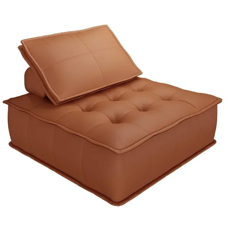 

1Tofu Block Sofa Single Italian Minimalist Faux Leather Module Square Leather Floor Chair
