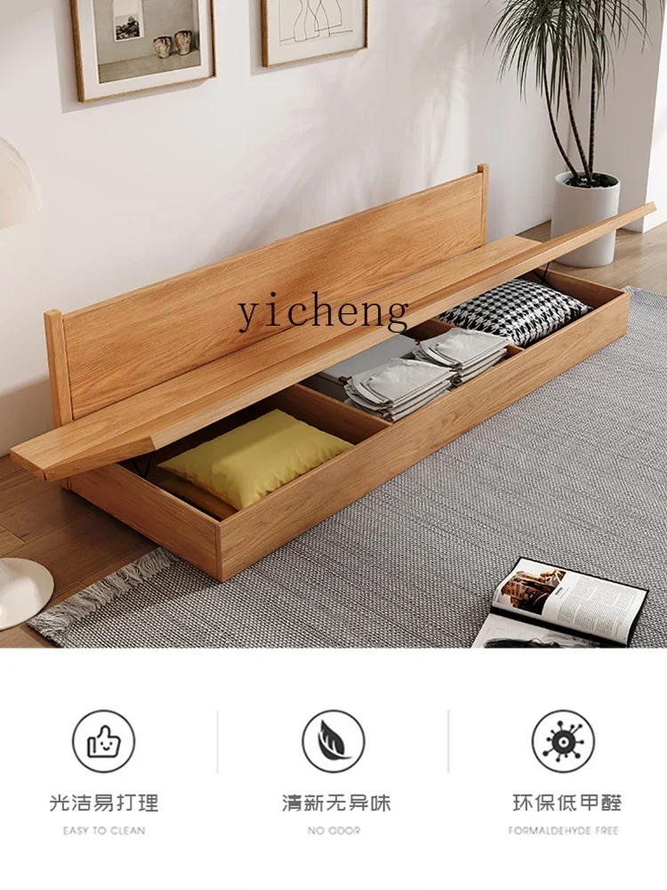 

ZYA Wabi-Sabi Style Sofa Natural Wood Style Fabric Sofa Living Room Modern Floor Storage Solid Wood Sofa home decor