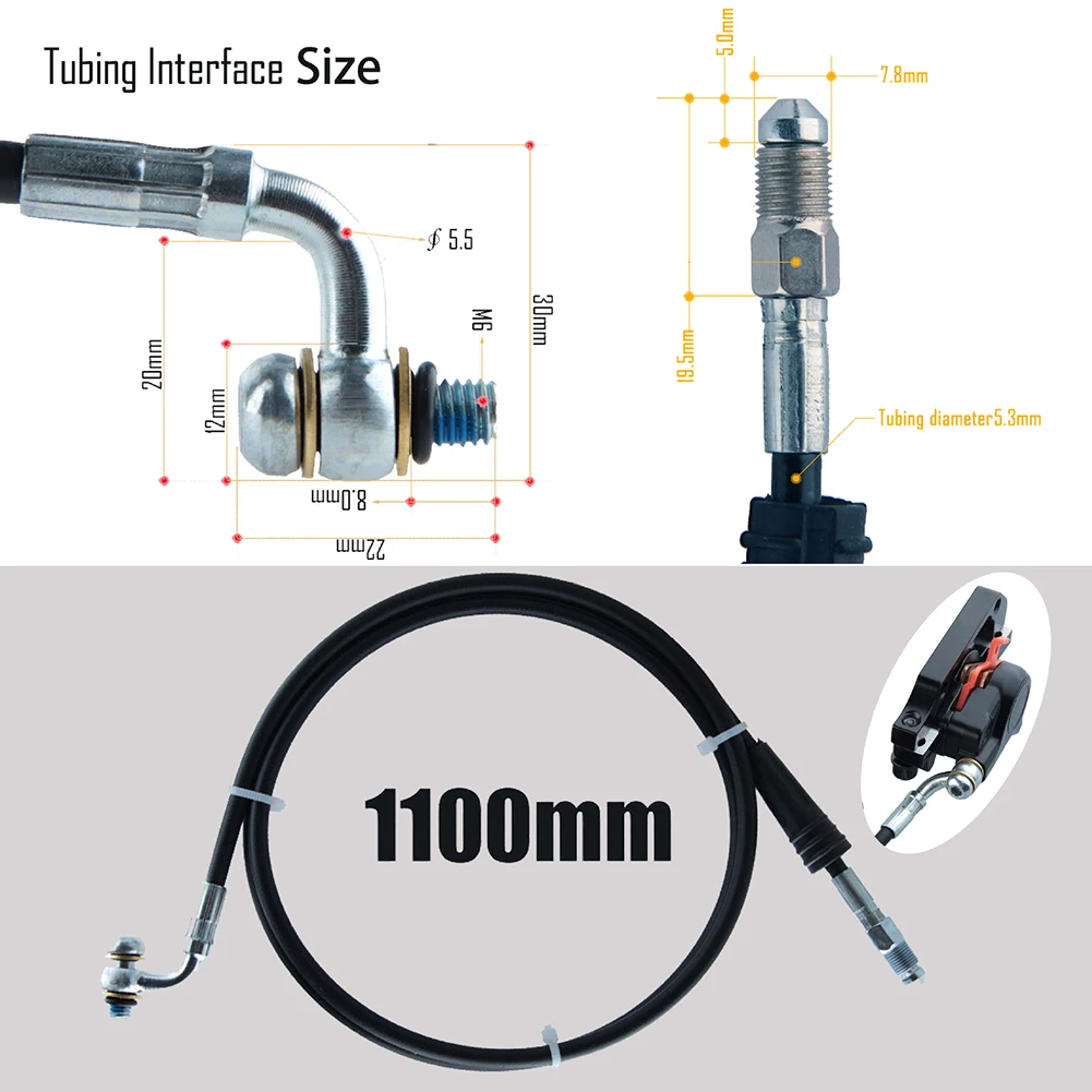 أنبوب زيت الفرامل أنبوب فرامل السيارة الكهربائية قرص الفرامل الأمامية والخلفية مادة هيدروليكية عالية الجودة للسكوتر الكهربائي