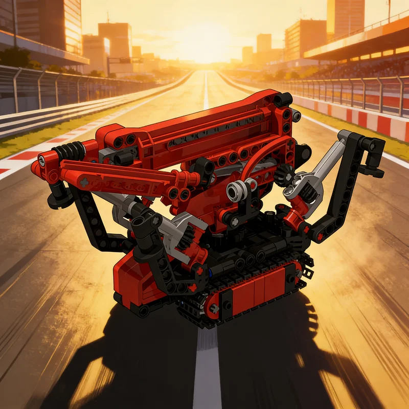 

371 деталь MOC: Технический мини-кран, модель из строительных блоков, архитектурная игрушка для сборки, креативное развивающее средство, идея для рождественского подарка