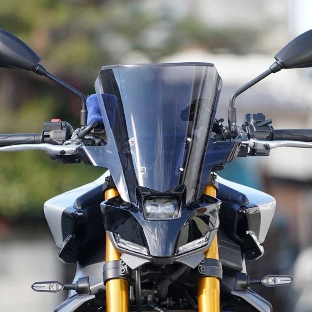 لياماها MT 09 MT-09 SP 2024 2025 2026 دراجة نارية الزجاج الأمامي الزجاج الأمامي الرياح منحرف يندبروف حماية فيسر قناع #4