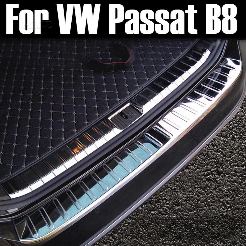 For VW Volkswagen Passat B8 Variant Alltrack 2015 - 2024 Car Accessories Rear Bumper Protector Sill Trunk Tread Plate Cover Trim