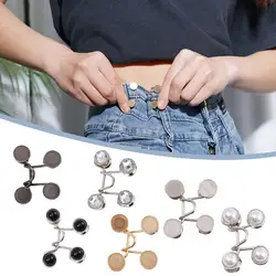 Botón de ajuste Invisible de Metal para Vaqueros, botón de cintura extraíble sin clavos, botón de ajuste de cintura desmontable, DIY