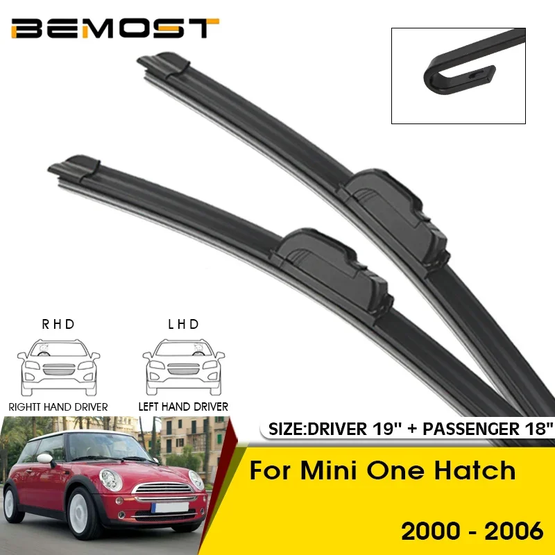 

Car Wiper Blades For Mini One Hatch 2000-2006 Windshield Windscreen Front Window Blades 19"+18" Car Accessories