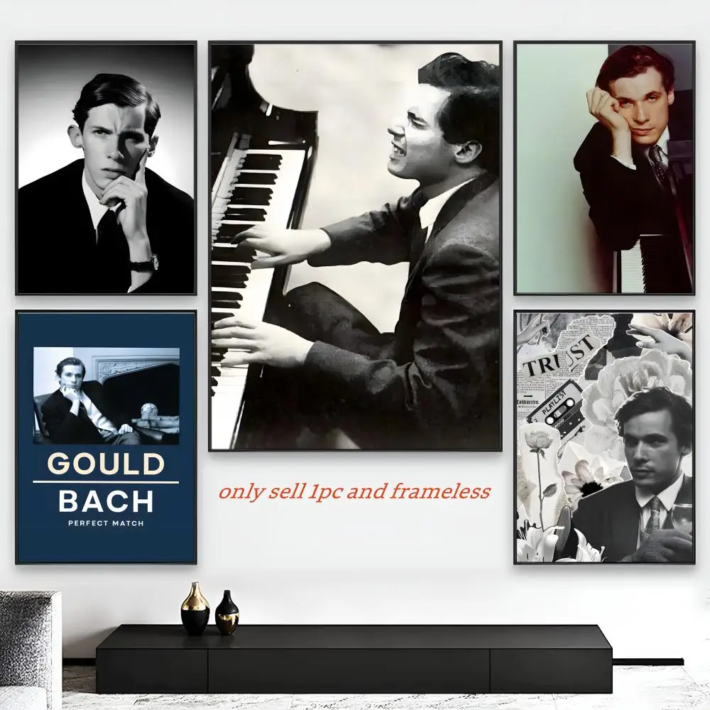 Legendary Classical Pianist Glenn Gould Poster HD Self-Adhesive Wall Decor Home Office Dorm Bedroom & More Ideal Gift Choice