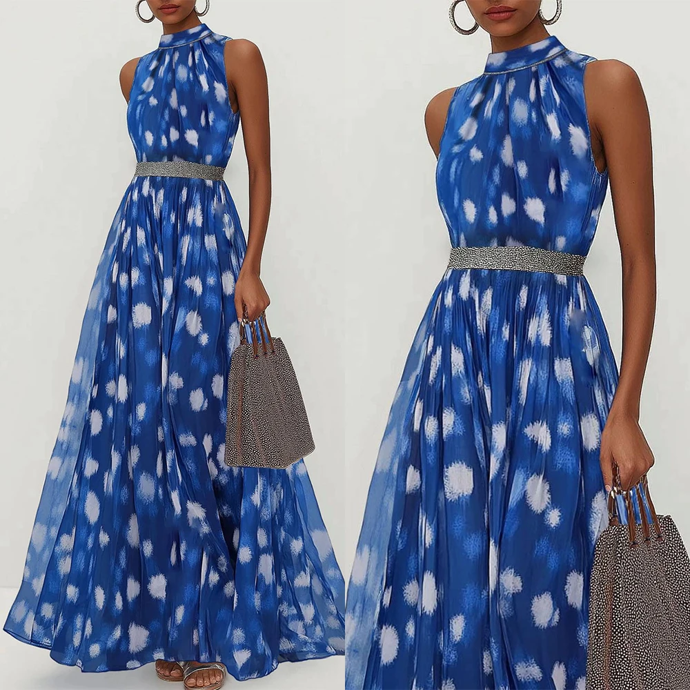 Customized Halter Ankle Length Sleeveless Beaded Kate Middleton Dress Robes De Soirée فساتين حفلات التخرج Evening Gowns Платье