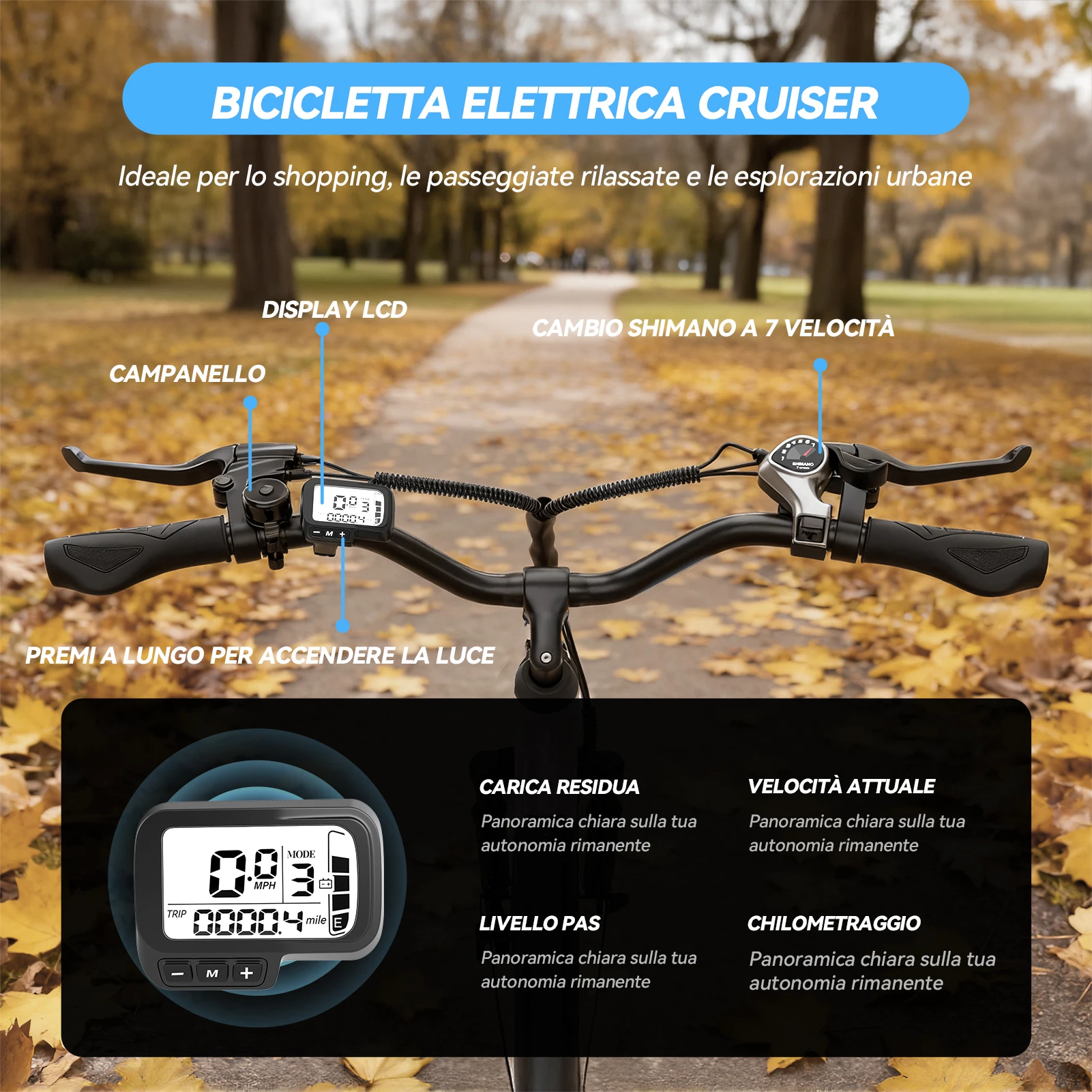 ESKUTE C100 Plus Elektrofahrrad 250W Motor 25 km/h 36V13AH Abnehmbarer Akku Mit SHIMANO 7-Gang-Elektrofahrrad IP65 Wasserdicht – Detail 7