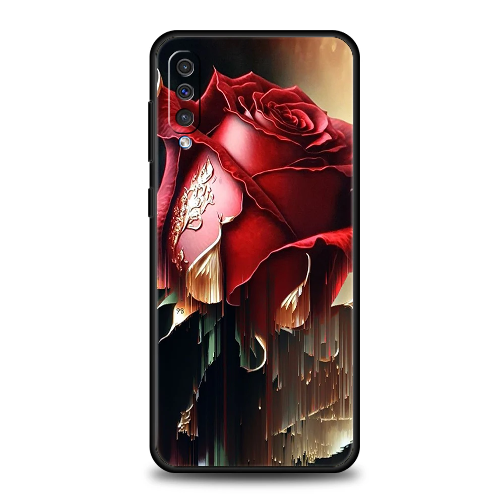 Colorful Roses Phone Case for Samsung Galaxy A24 A13 A53 A73 A33 A22 A12 A02 A03 A05 A70 A50 A10 A20 5G Silicone Cover Shell Bag