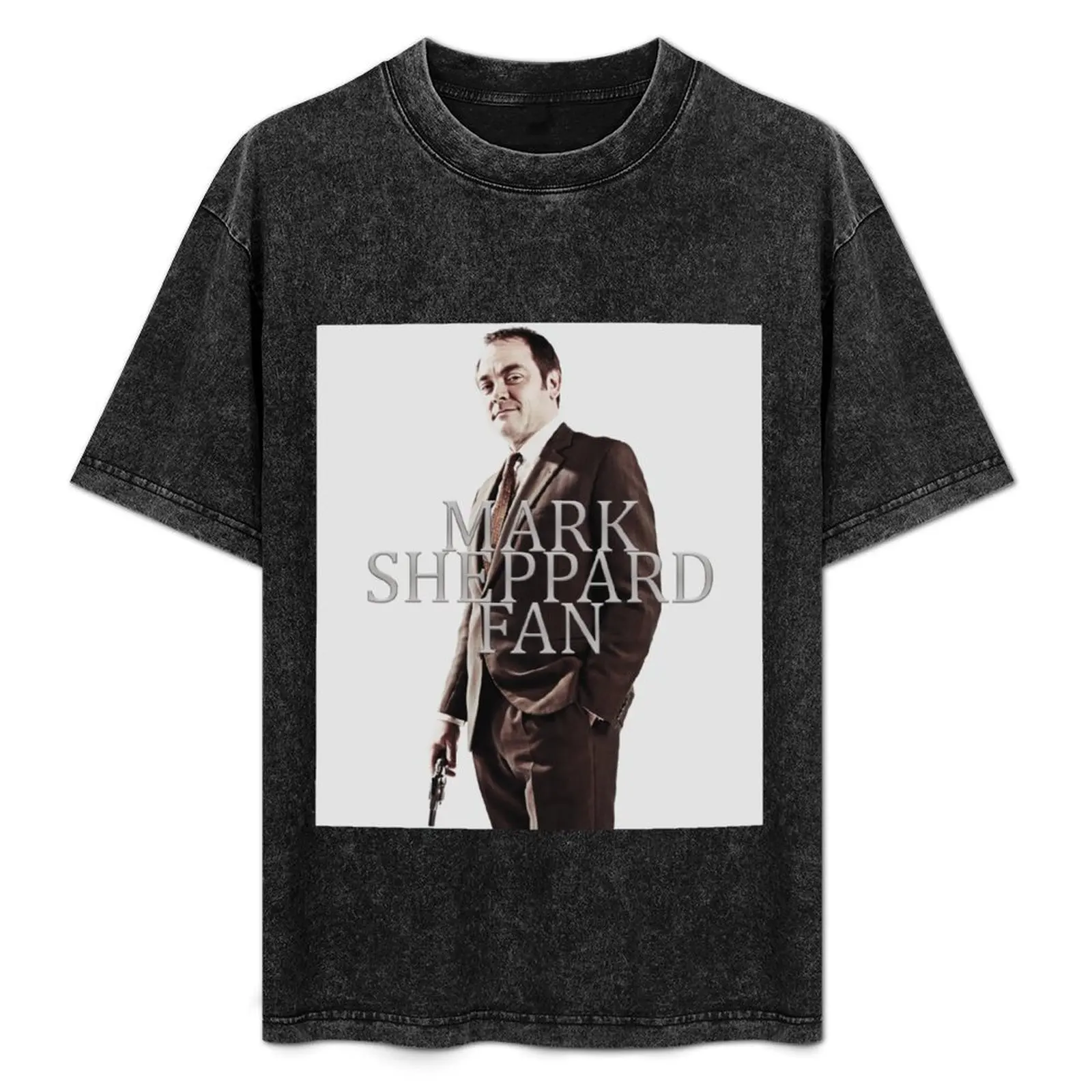 

Mark Sheppard Fan T-Shirt Basic Solid Tee for Daily Use