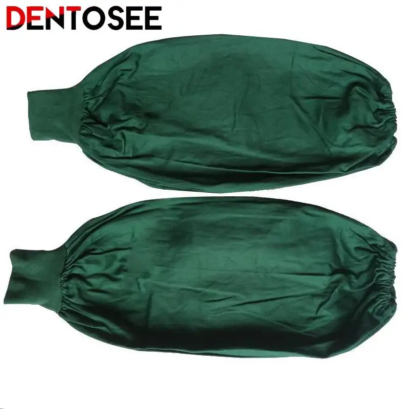 

Dental Cleaning Anti-Dirty Sleeve Cuff Protection Accessories Dark Green Cotton Clean Supplies