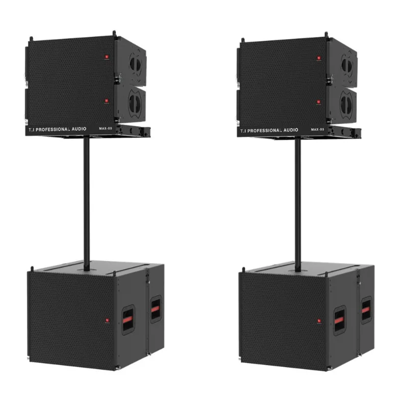 10-inch Passive Line Array Speaker Set, High-Quality Pro Audio Equipment for Church Indoor Stage Sound Reinforcement Use