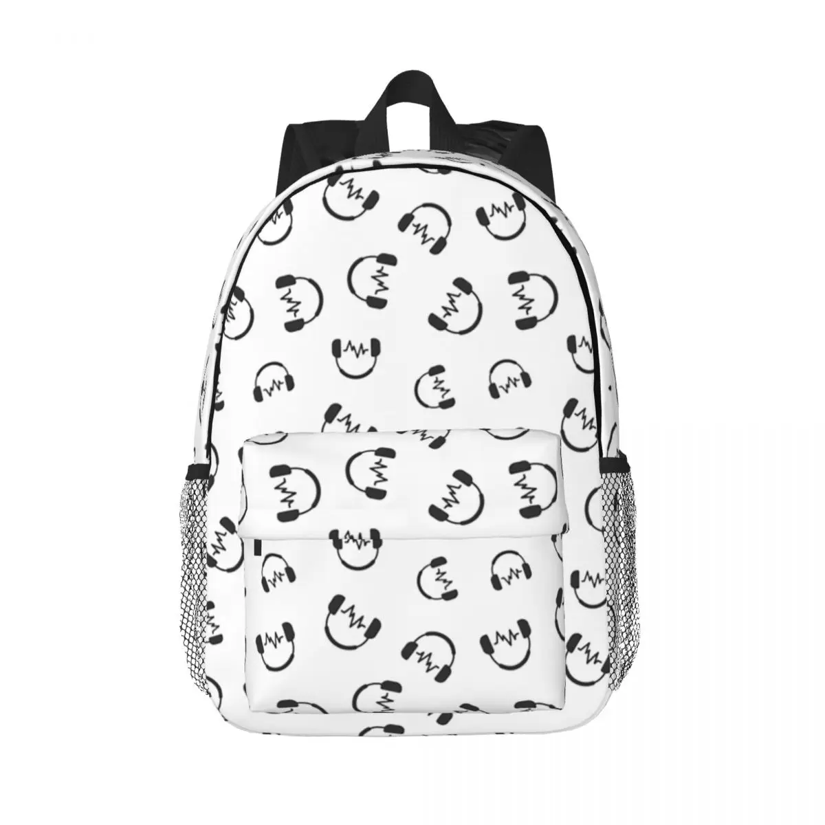 Discjockey Pattern DJ Music Vinyl Turntables Backpacks Boys Girls Bookbag Students School Bags Travel Rucksack Shoulder Bag