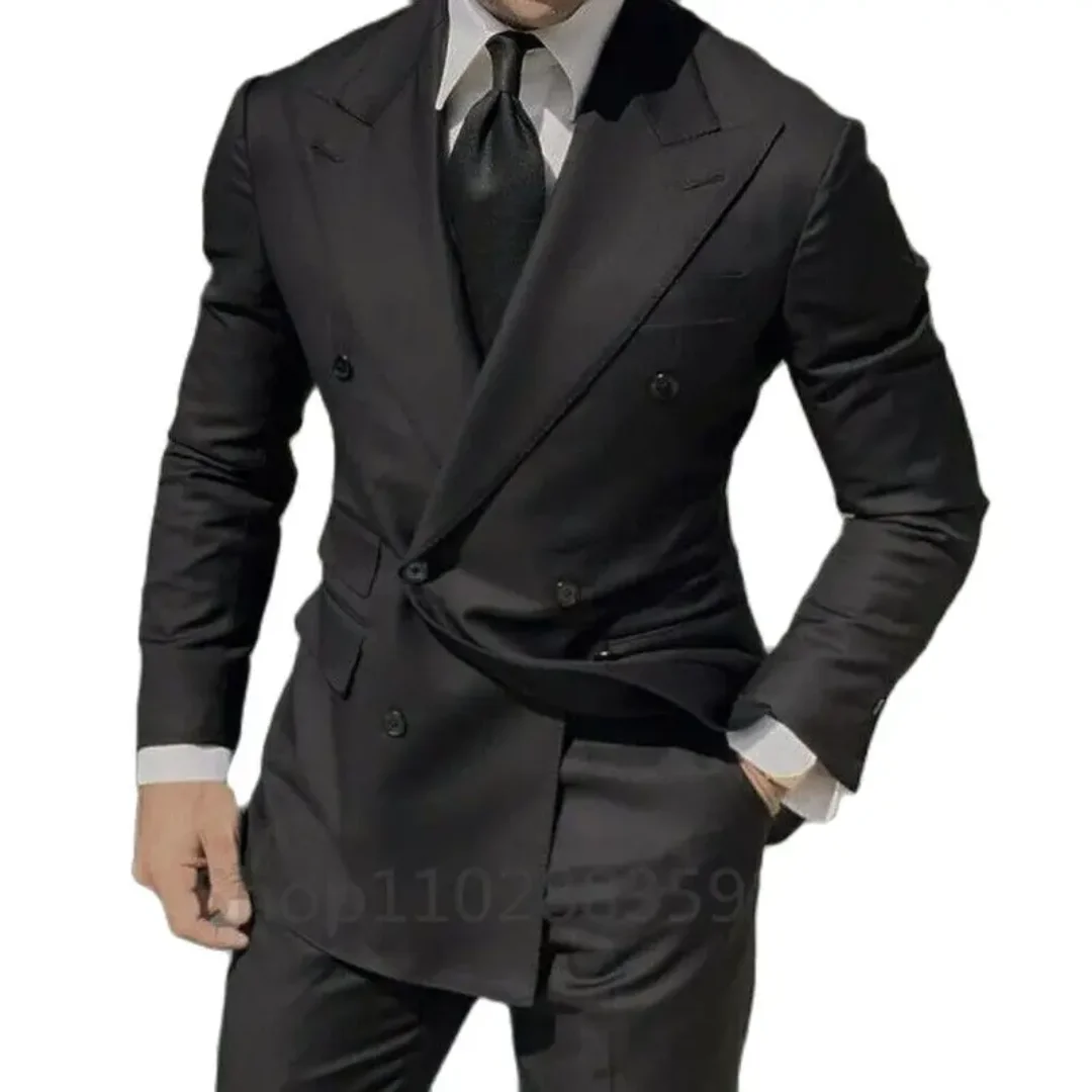 

Цельный темно-синий двубортный пиджак только костюм Homme мужские костюмы смокинг жениха свадебный приталенный Terno Masculino блейзер