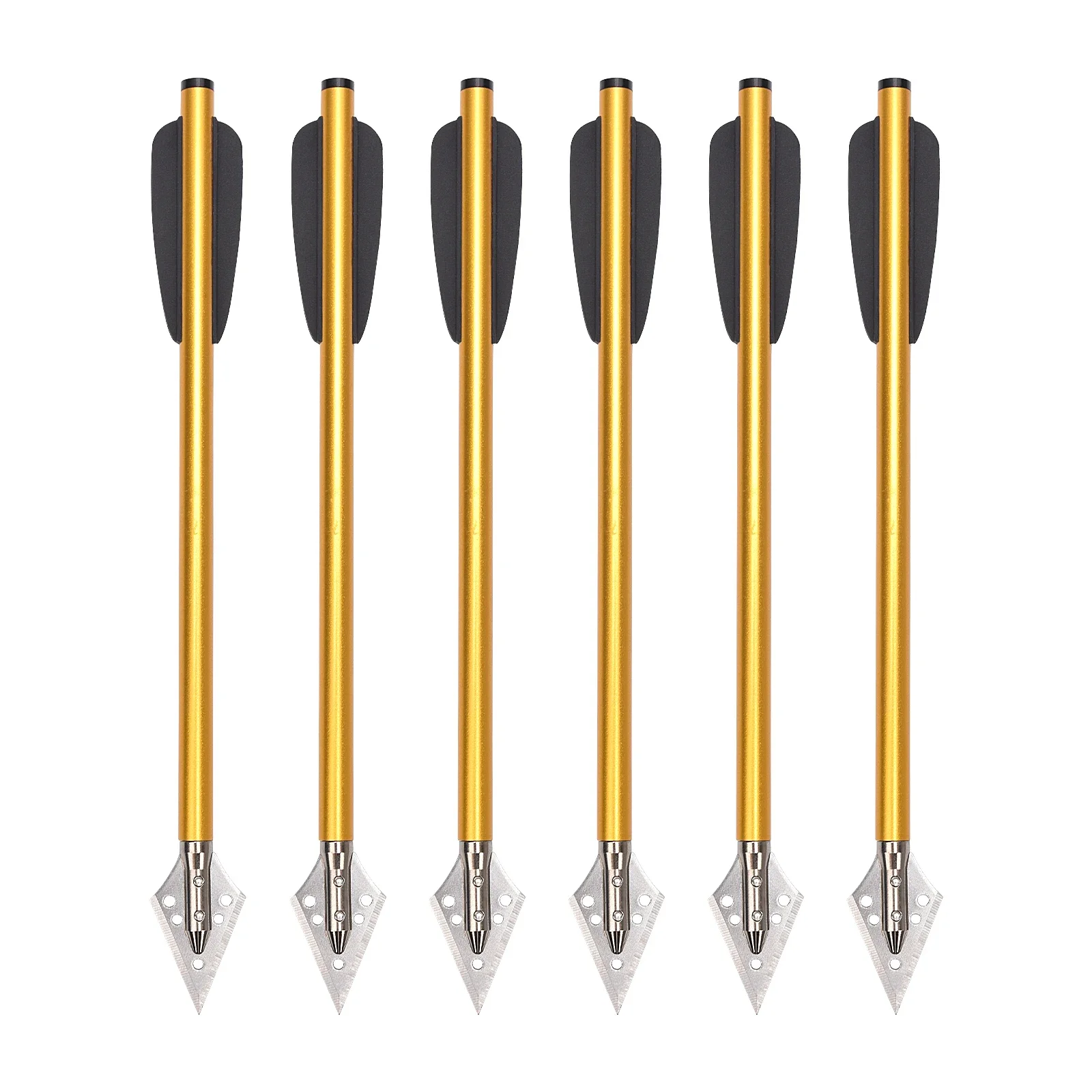 

12pcs, 6.3Inch Crossbow Arrows Aluminum Material Plastic Feather Fixed Arrow 50-80 LBS Outdoor Shooting Hunting