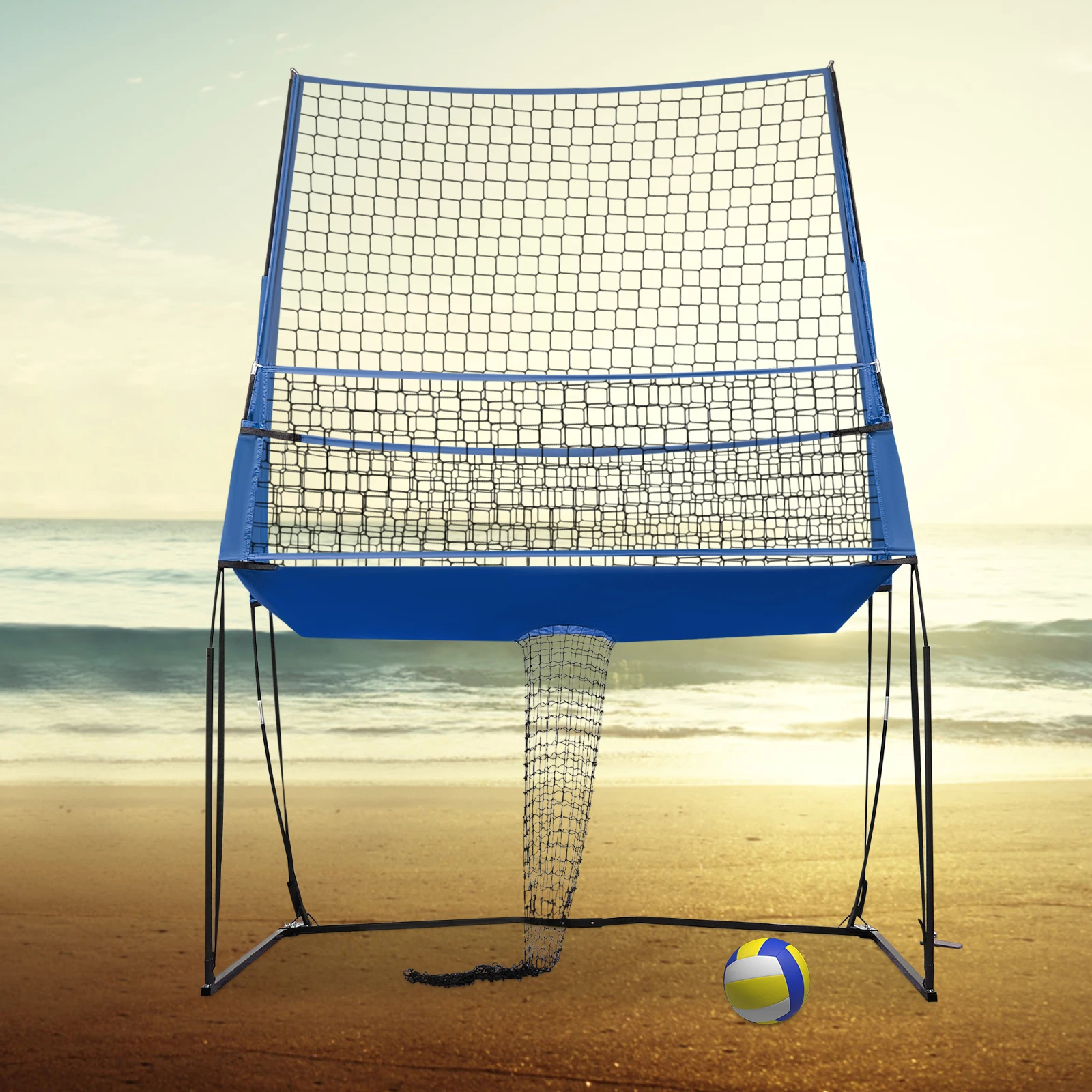 

Ergonomic Volleyball Training Net with Multi-Gear Adjustable Height Stable Base And Burr-Free Tubes for Sports Fitness