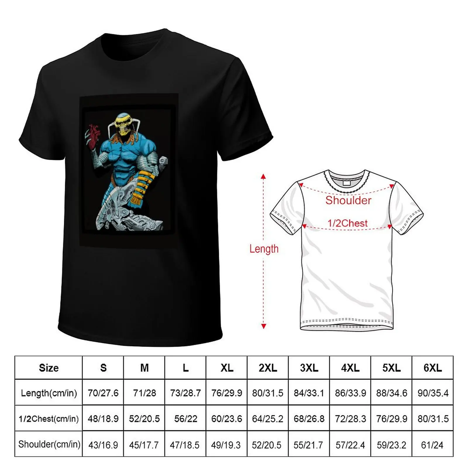 Deaths Head 2 holding a Heart T-Shirt cotton t shirt pack T-Shirt