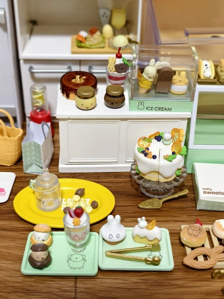 الأصلي إعادة النعناع ميفي أرنب الحلوى والحلوى متجر مصغرة اللعب منزل صندوق أعمى زخرفة أنيمي نموذج لجسم اللعب الهدايا