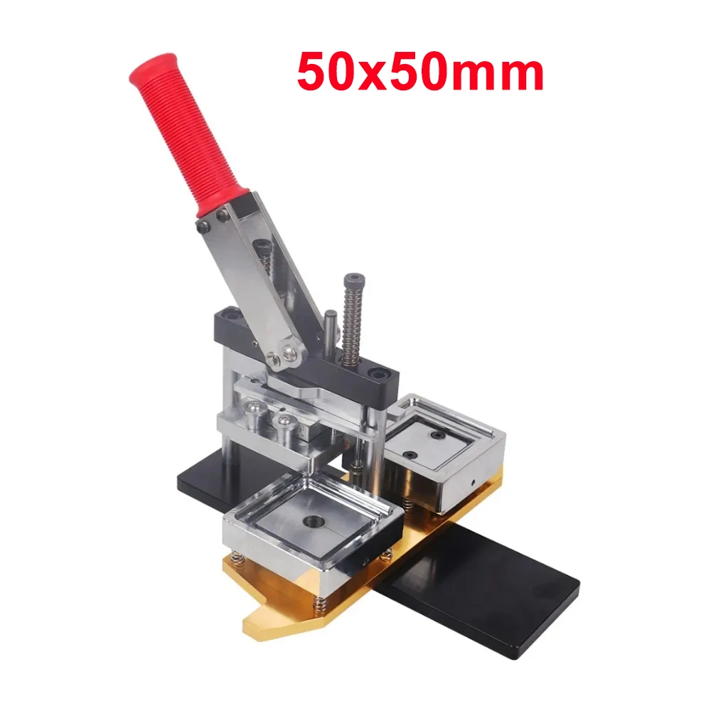 Professional Square Refrigerator Badge Press Machine 50x50mm / 63.5x63.5mm Manual Fridge Magnet Making Machine