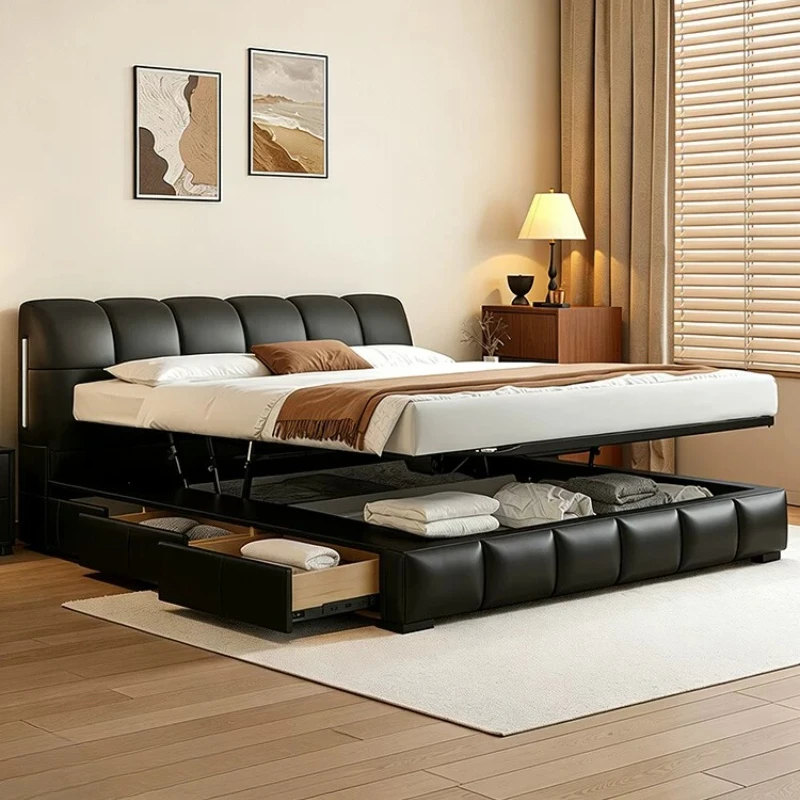 Design European Bed Simple Luxury Children Queen Single Modern Headboards Bed Bedroom Double Letto Matrimoniale Home Furniture