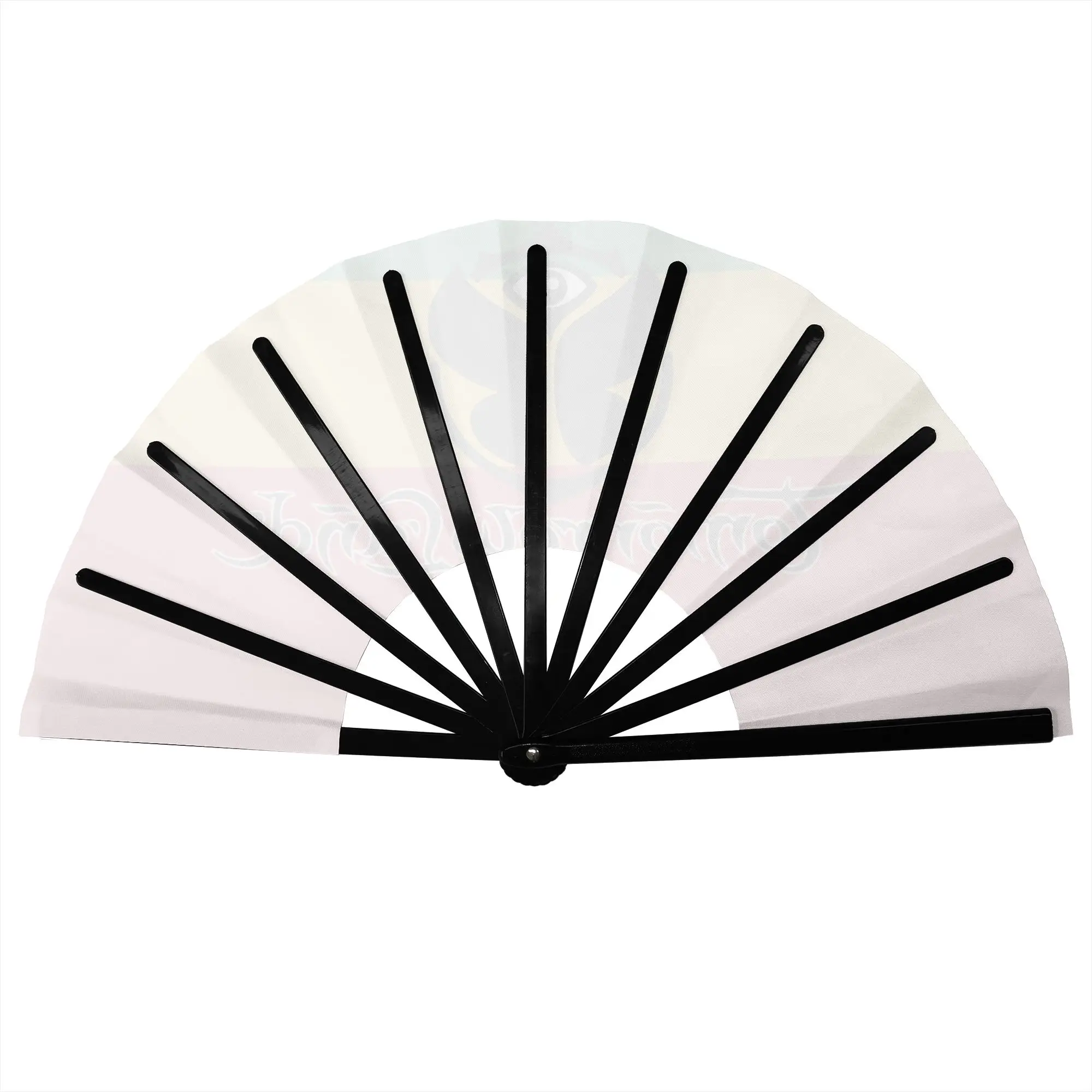 T-Tomorrowland Badge Portable Pocket Fan Travel Flag  Folding Fan Chinese Dance Cooling Handheld Fans