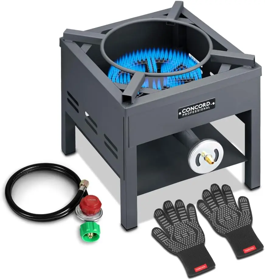 

Профессиональная одинарная горелка с подставкой для приготовления пищи Wok, 270K BTU, идеально подходит для жарки и использования на открытом воздухе