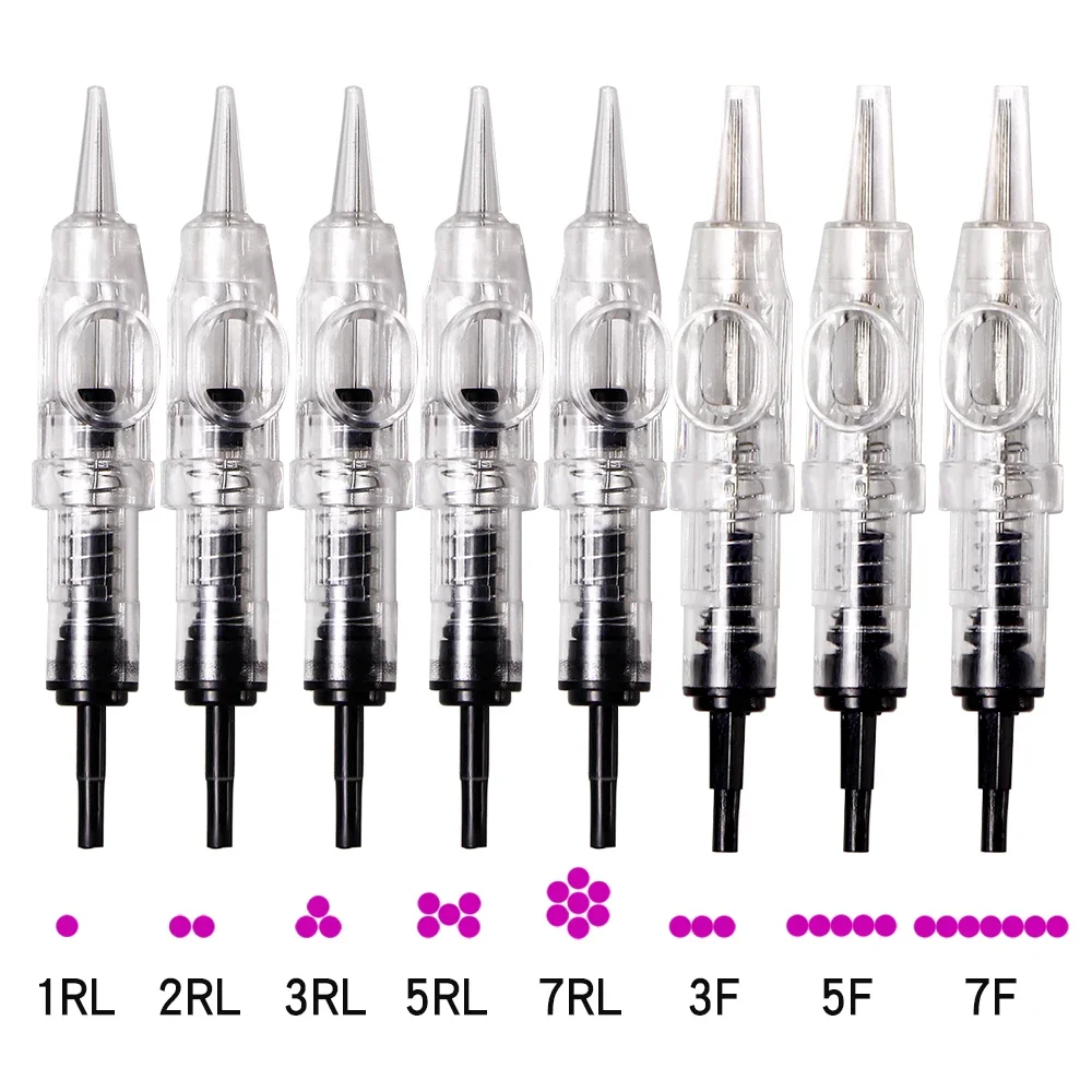 10/20/50/100Pcs Cartridge Disposable Tattoo Needles 1RL/2RL/3RL/5RL/7RL/3FP/5FP/7FP for Permanent Makeup Pen Tattoo Lips Machine