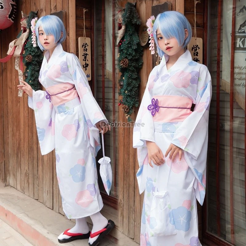 2025 japanese classic anime character cosplay kimnon outfit simple fresh nature japanese style yukata hot spring bath bathrobe