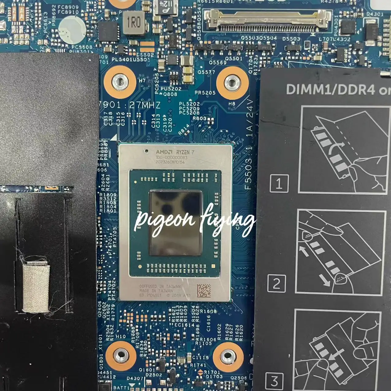 Imagem -05 - Placa-mãe do Portátil para Dell Inspiron 5405 5505 198521 Cpu: Ryzen 74700u Amd Uma Cn0gfprc Gfprc Gfprc 100 Teste ok