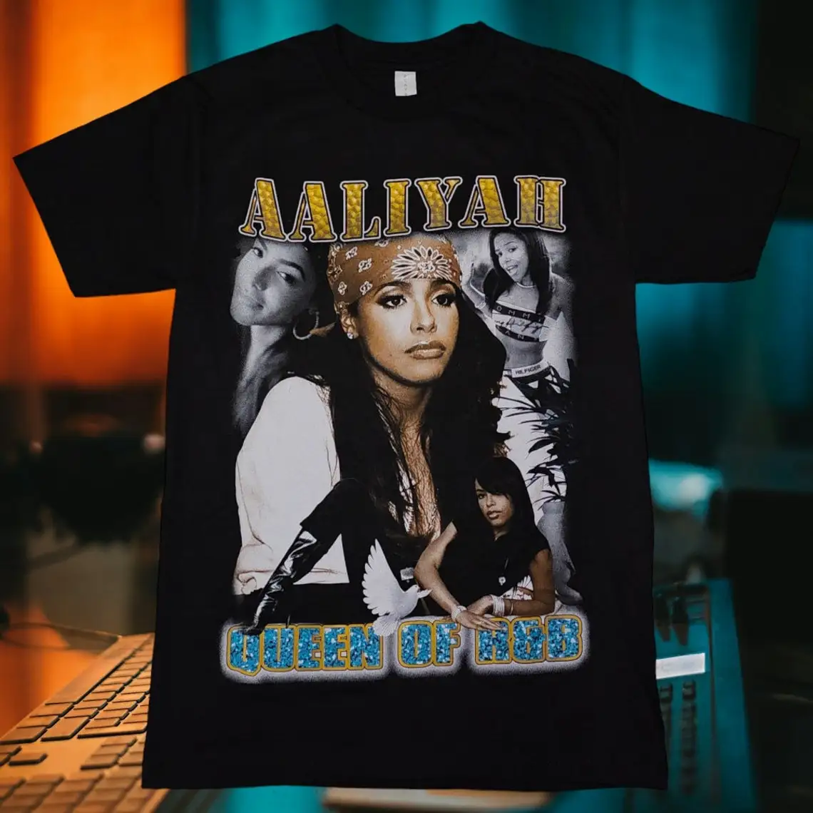 Aliyah queen of R & B Bootleg style graphic t-shirt small-XXL