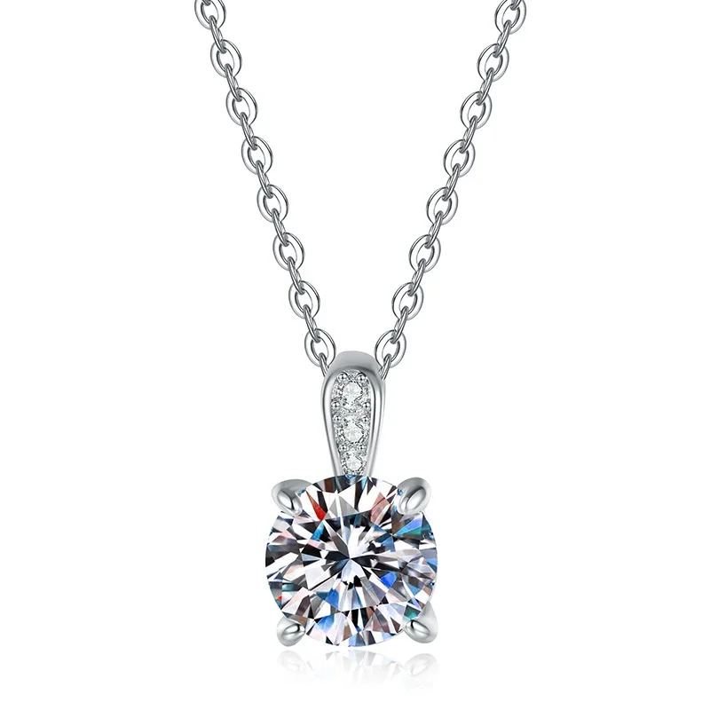 

XL309 Lefei модные роскошные классические тонкие муассанитовые дизайнерские ожерелья с лапой 4, очаровательные женские ожерелья из стерлингового серебра 925 пробы, вечерние ювелирные изделия, подарок