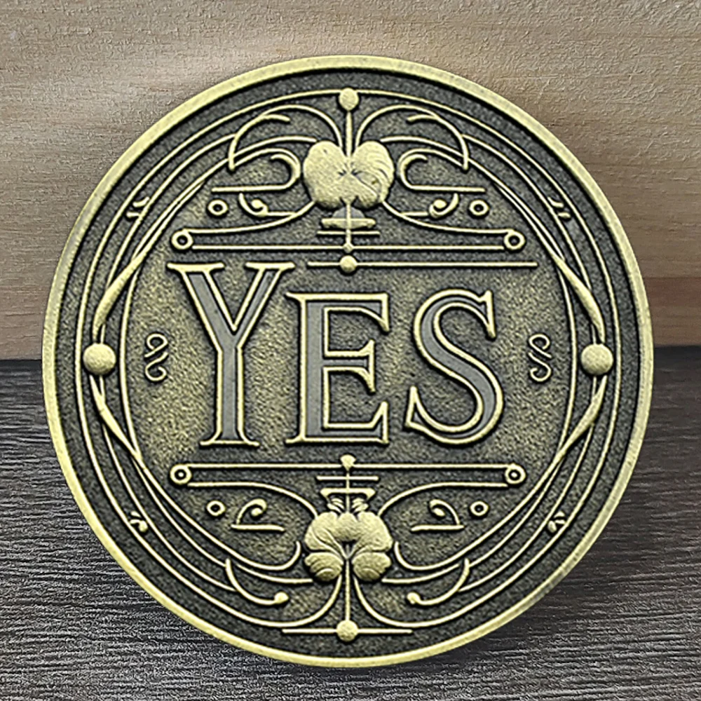 YES NO Decision Maker Coin Retro Style Metal Collectible Coin for Life Choices Fun Games and Gift Decoration replica