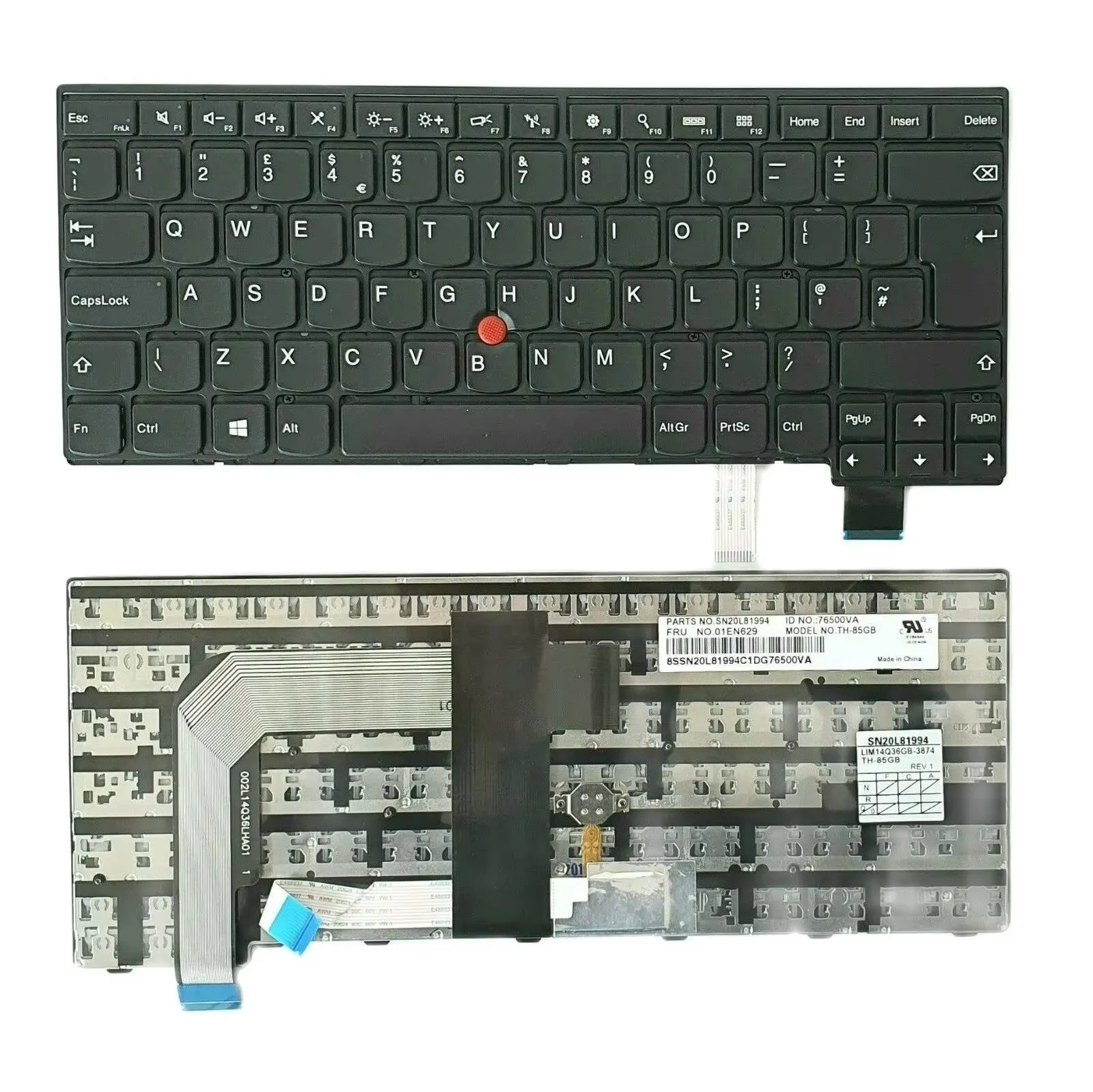 Teclado para lenovo thinkpad t470 t480 teclado a475 a485 teclado de notebook 01hx459 01ax364 eua/francês/reino unido layout