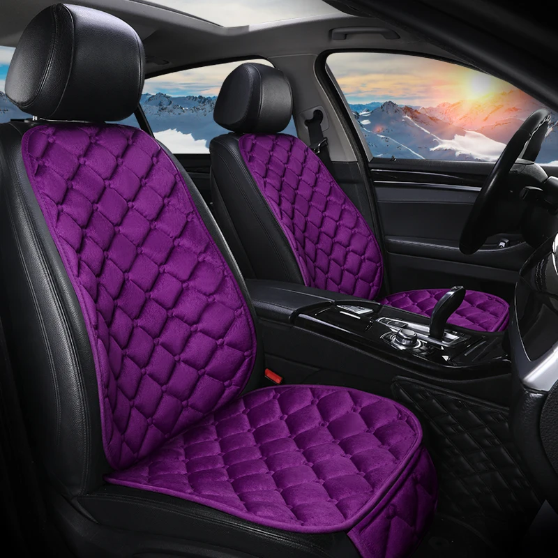 Car Seat Cover Protector Universal Winter Warm Auto Seat Cushion Rear Seat Cushion Protection Covers Back Cushion Three Piece image 2