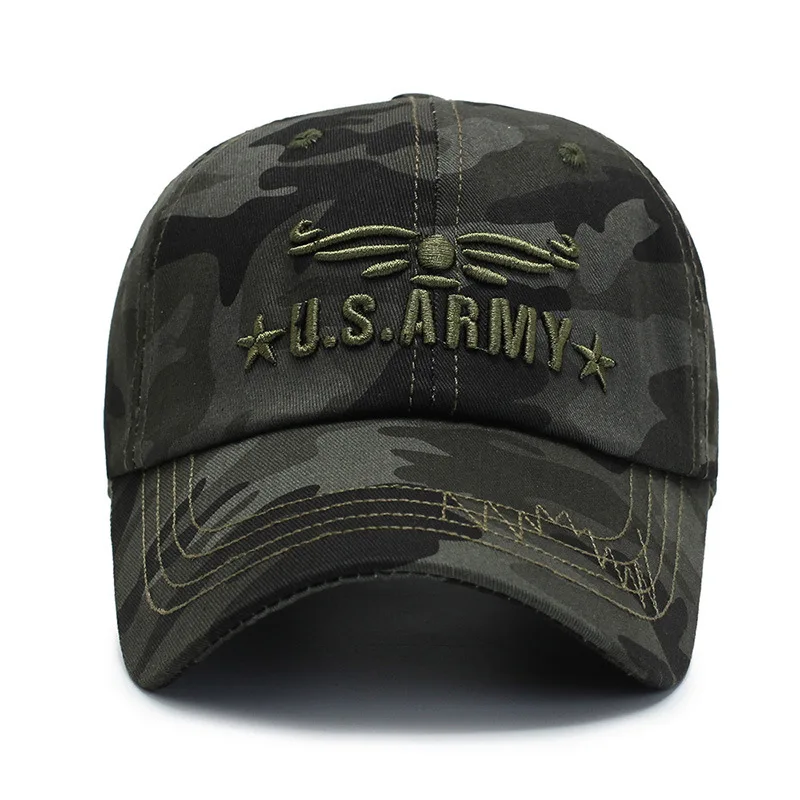 High Quality Camo Baseball Cap For Men Women U.S.ARMY Summer Sun Protection Snapback Caps Camouflage Outdoor Fisher Hat