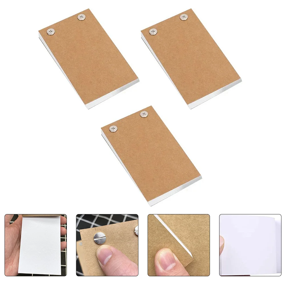 

3 pcs Blank Notepad -Functional Memo Pads For Drawing Writing Portable Hand-Painted Paper Graffiti Notebook