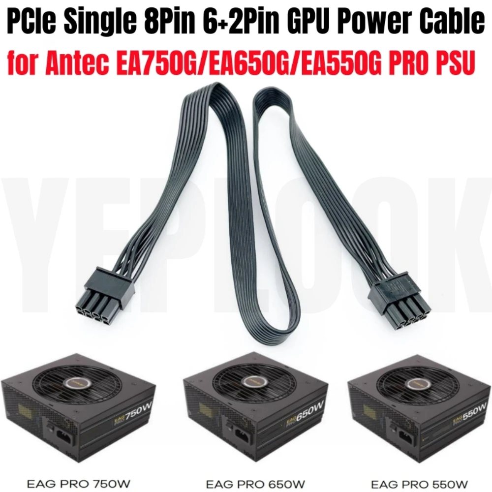 

PCI-E Single 8Pin 6+2Pin VGA Graphics Card GPU Power Cable for Antec EAG 750W, 650W, 550W PRO Earthwatts Gold Semi Modular Power