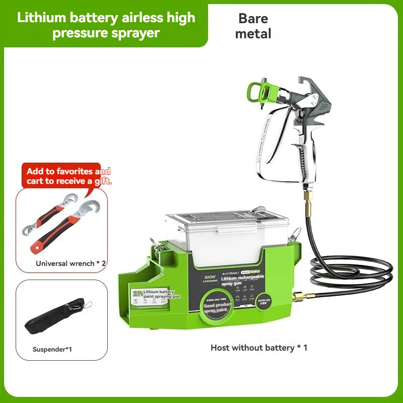 Small Electric Airless Paint Sprayer, Lithium Backpack Piston High Pressure Sprayer for Wall Latex Coating and Painting
