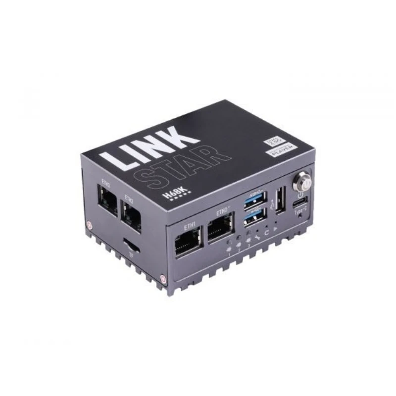 LinkStar-H68K-0232 Router with 2GB RAM & 32GB eMMC, dual-2.5G & dual-1G Ethernet, 4K output, Pre-installed Android 11,Lubuntu 20