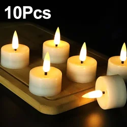 10/5Pcs Flickering LED Candle Battery Powered Flashing Light Flameless Candles Birthday Wedding Party Romantic Decoration Lamp