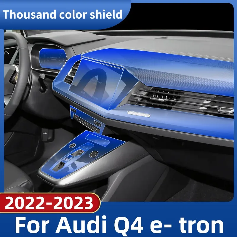 For Audi Q4 e-tron 2022-2023 Car Interior Center console Transparent PPF-TPU Protective film Anti-scratch Repair film Accessorie