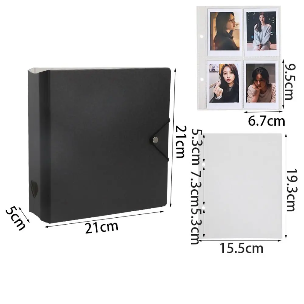 A5 Photocard Collecting Four-box Grid with Deffle Plate Photocard Binder Kawaii Candy Color Kpop Idol Photo Album