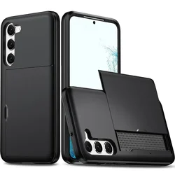 Wallet Card Holder Slot Phone Case for Samsung Galaxy S24FE S25 Edge S24 Ultra S26 Plus A57 A37 A55 A56 A36 A16 Protective Cover