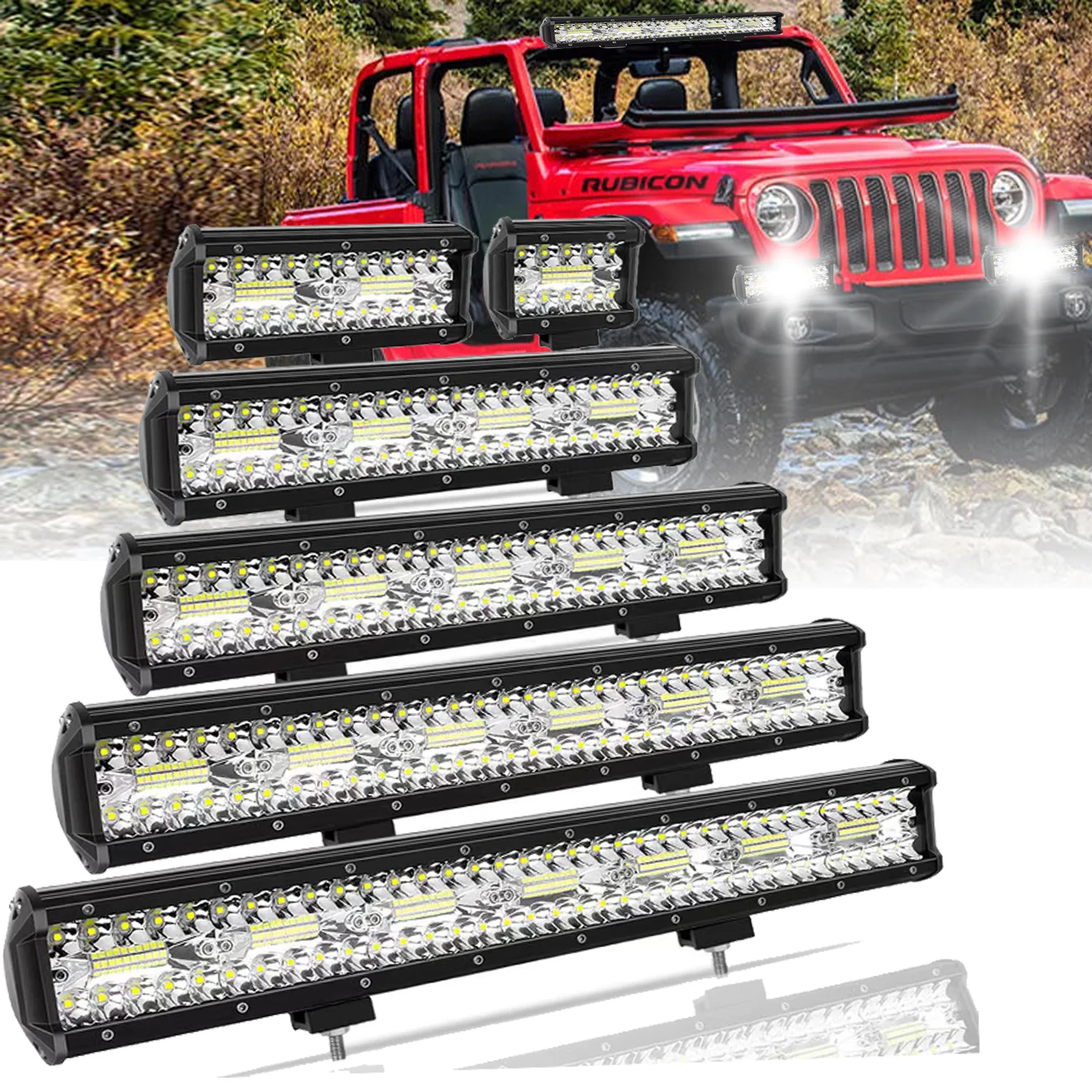 

7-20 inch Additional light on the car Very powerful 4x4 led bar Search Light Led Driving Truck ATV SUV Long Range lighthouse