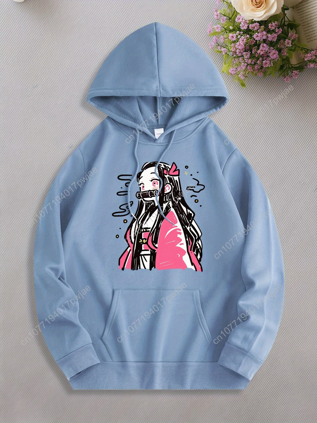 [Trendy Anime Hoodie] Trendy Anime Graphic Hoodie for Men | Casual Drawstring Hooded Sweatshirt with Kangaroo Pocket, Comfortabl