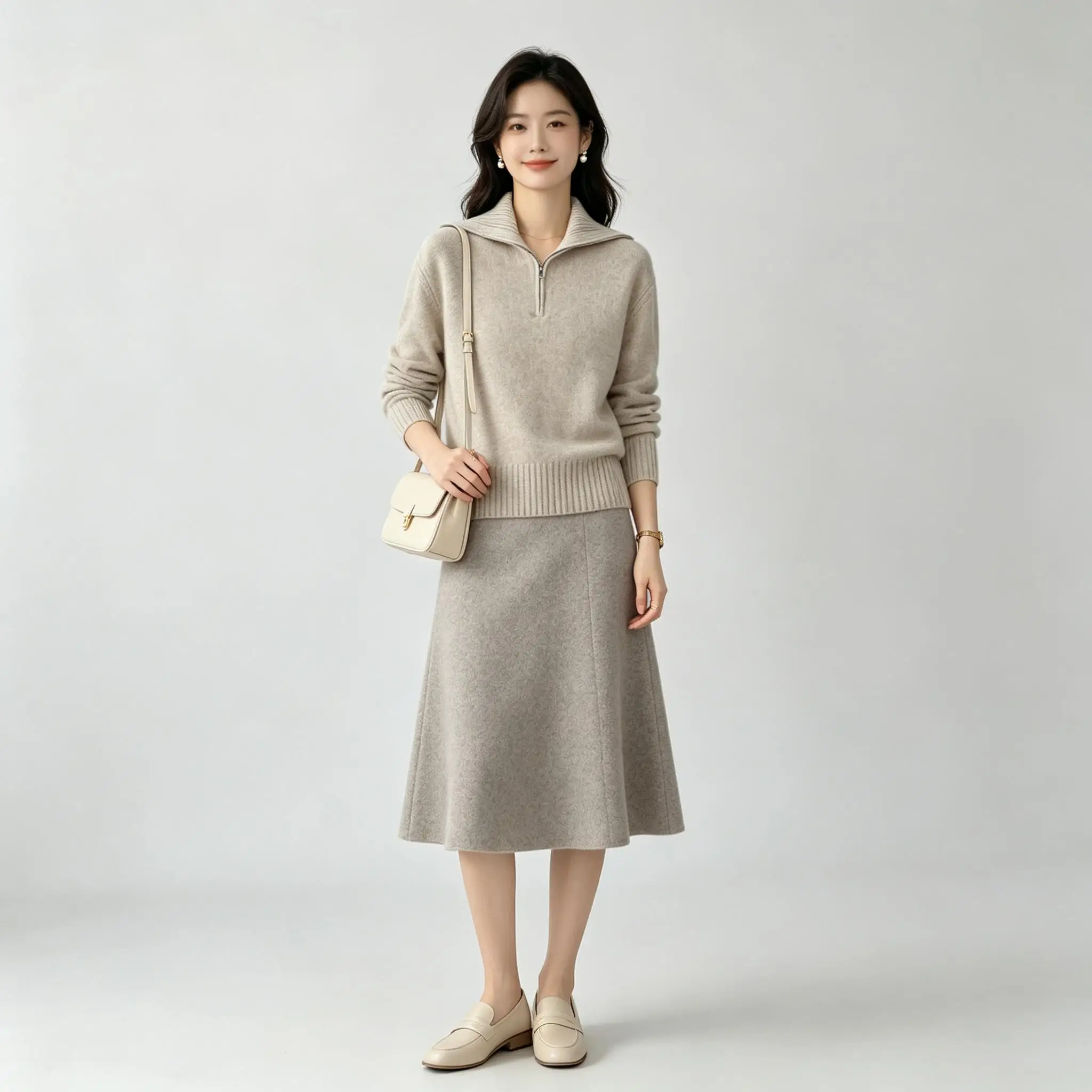 Women Autumn Winter Soft Warm Long‑Sleeve Knit Sweater