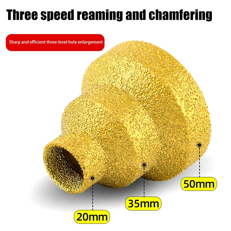 1PC Milling Tile Cutter Marble Reamer Masonry Drilling Crowns Construction Tool M10 Diamond Chamfer Router Bits Hole Saw