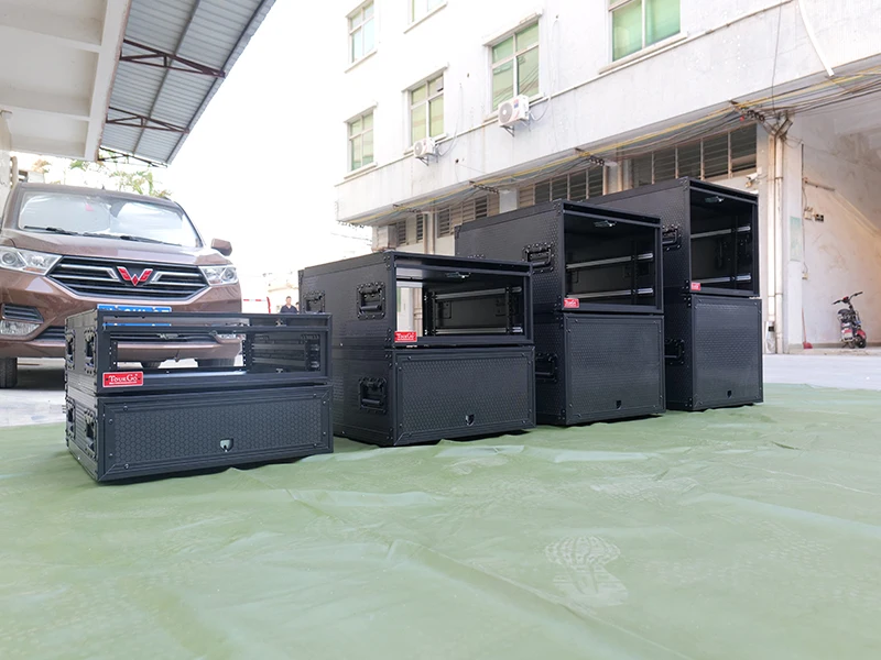 Empilhável para evitar quedas 19 polegadas 19 "2U 4U 6U 8U 10U DJ ATA à prova de choque AMP caixa de rack de transporte de voo